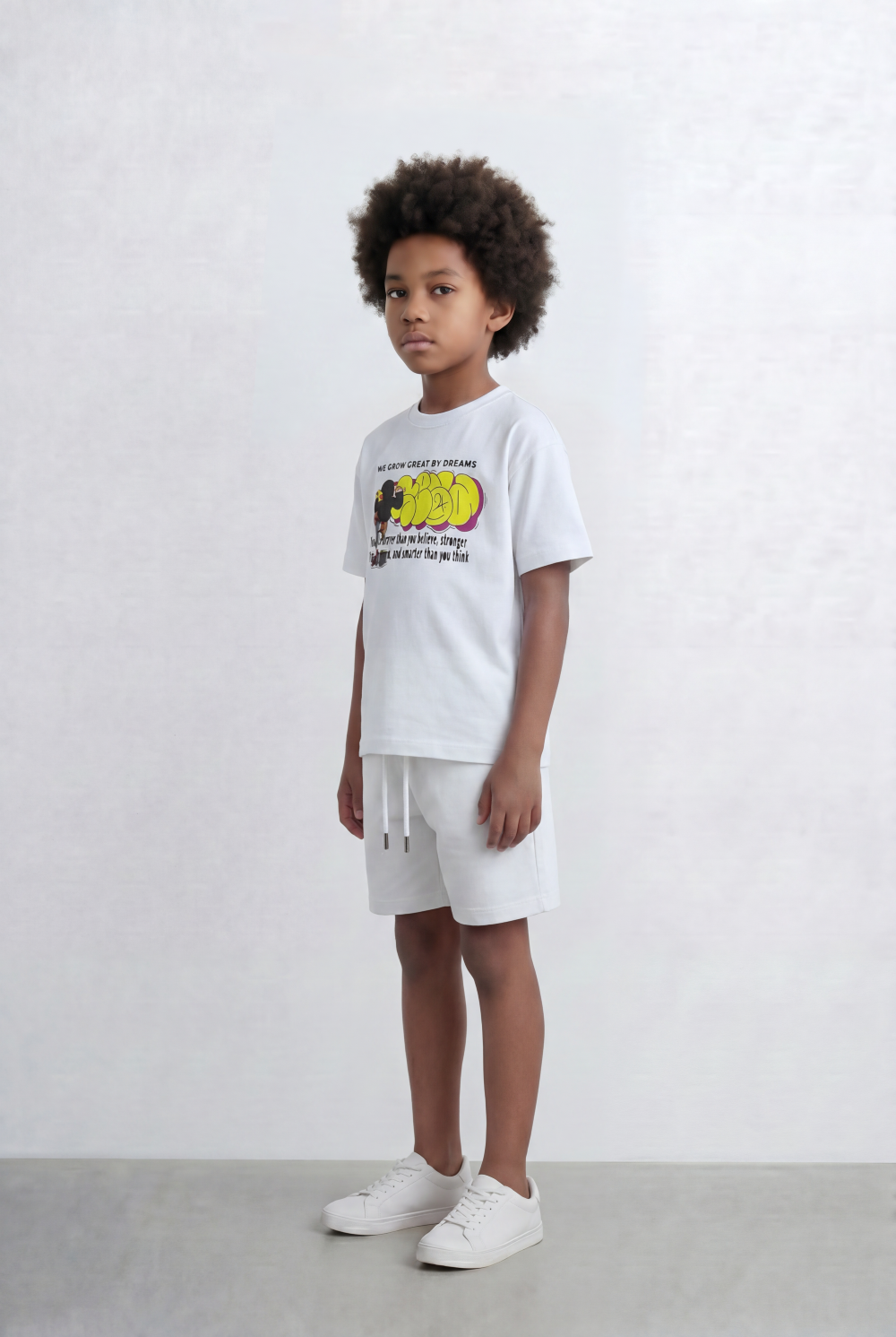 Boy's Tomato Store Dream Graphic Set Graffiti Inspired Front Artwork Slim Fit Outfit