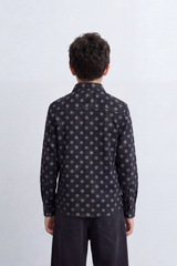 Boy's Tomato Store Shirt Allover Mini Floral Print Long Sleeve