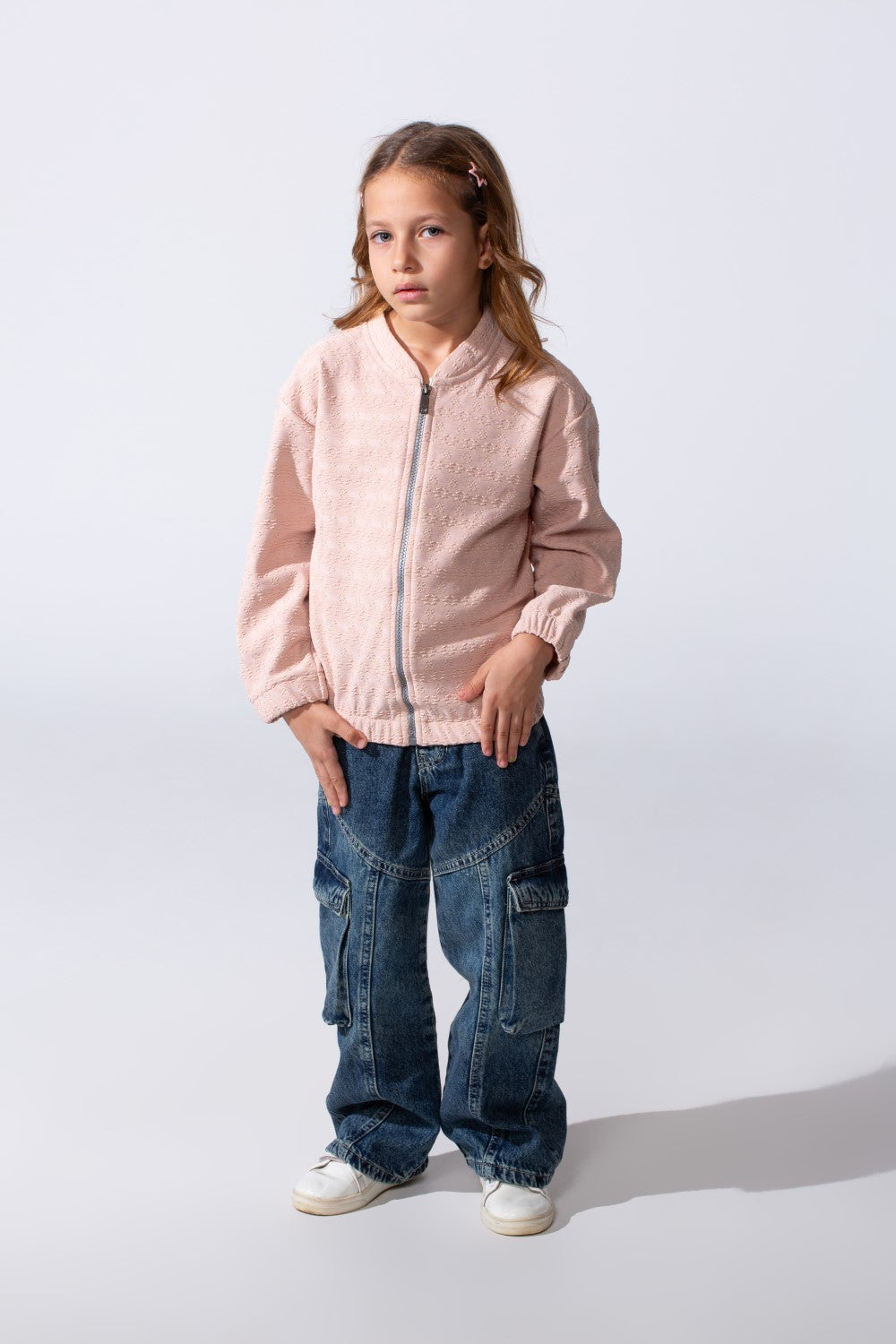 Girl's Full Zip Slim Fit Long Sleeve Sweatshirt