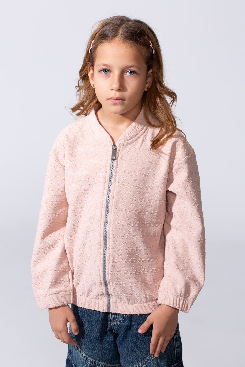 Girl's Full Zip Slim Fit Long Sleeve Sweatshirt