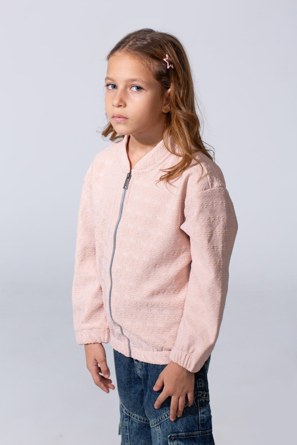 Girl's Full Zip Slim Fit Long Sleeve Sweatshirt