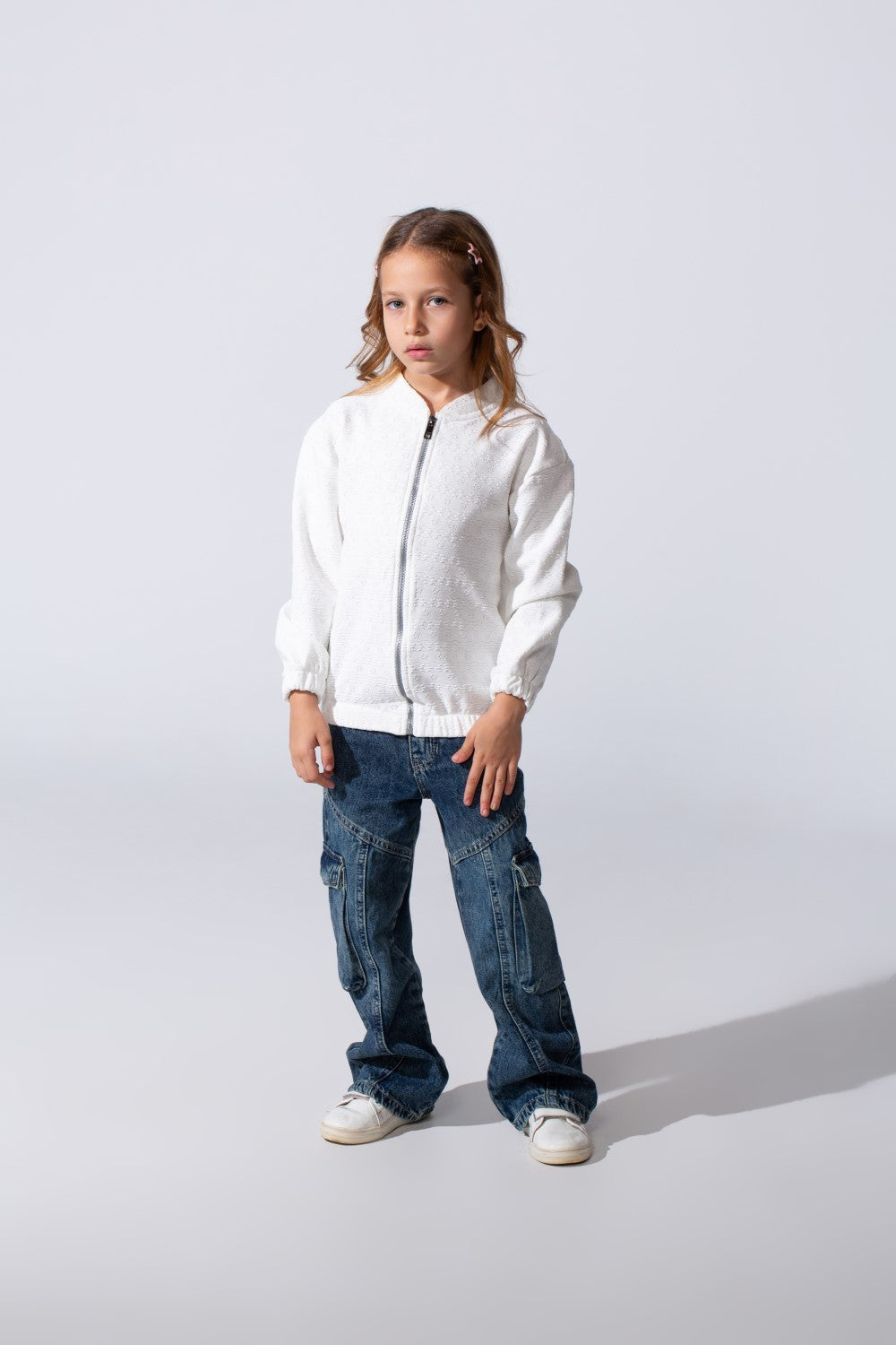 Girl's Full Zip Slim Fit Long Sleeve Sweatshirt