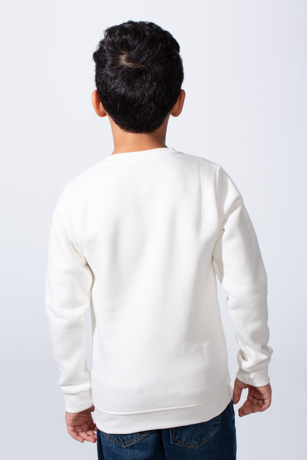 Boy’s Slim Fit Melton Asymmetric Panel Crewneck Sweatshirt