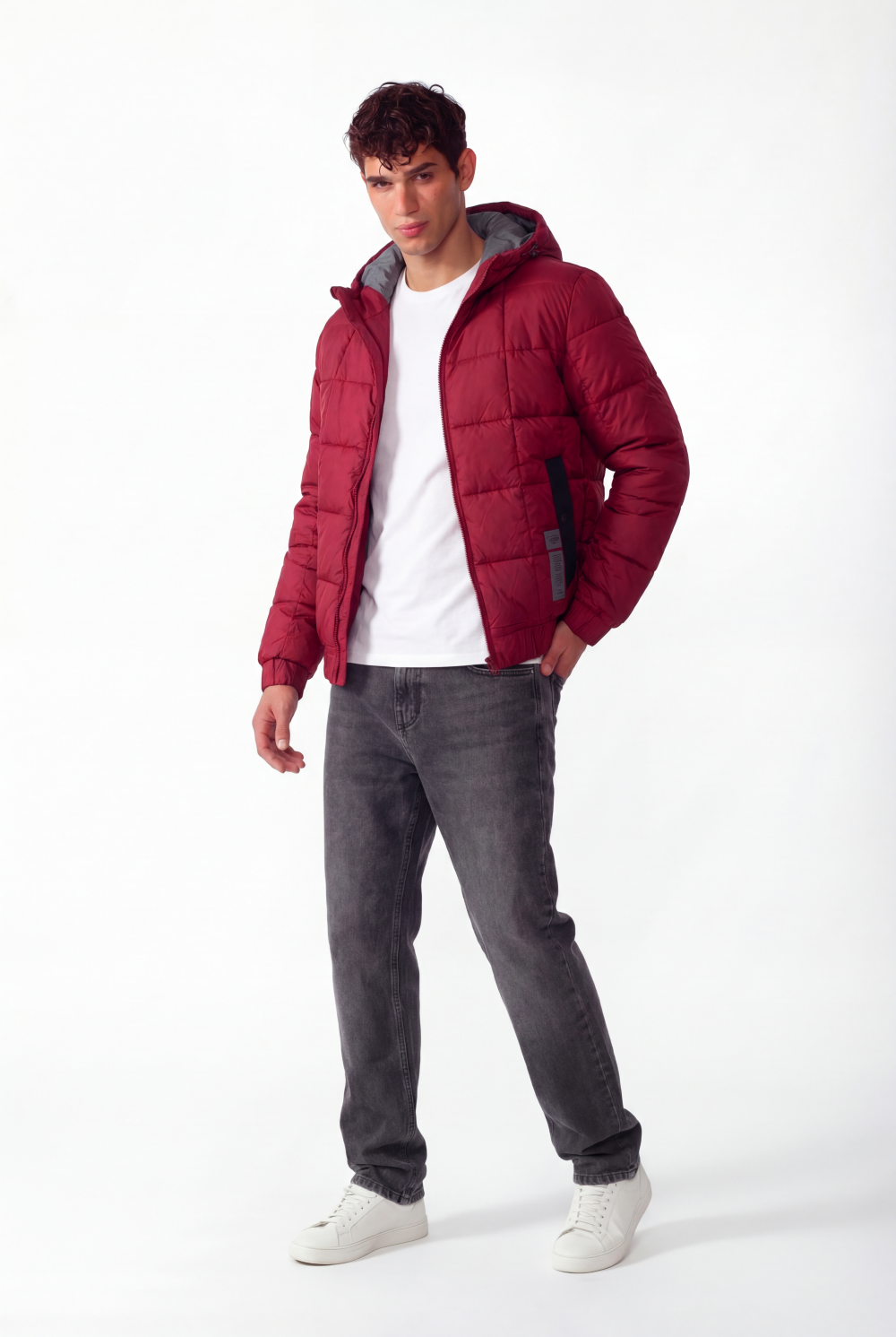 Men's Tomato Basic Long Sleeves Hooded Jacket