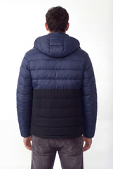 Men's Tow-Tone Puffer Waterproof Full Zipper Jacket