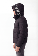 Men's Tomato Print Puffer Waterproof Hood Jacket