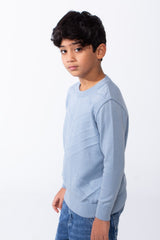 Boy’s Crew Neck Slim Fit Knitted Long Sleeve Pullover