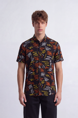 Men's Tomato Store Summer Printed Shirt Abstract Scribble Artwork Half Sleeve
