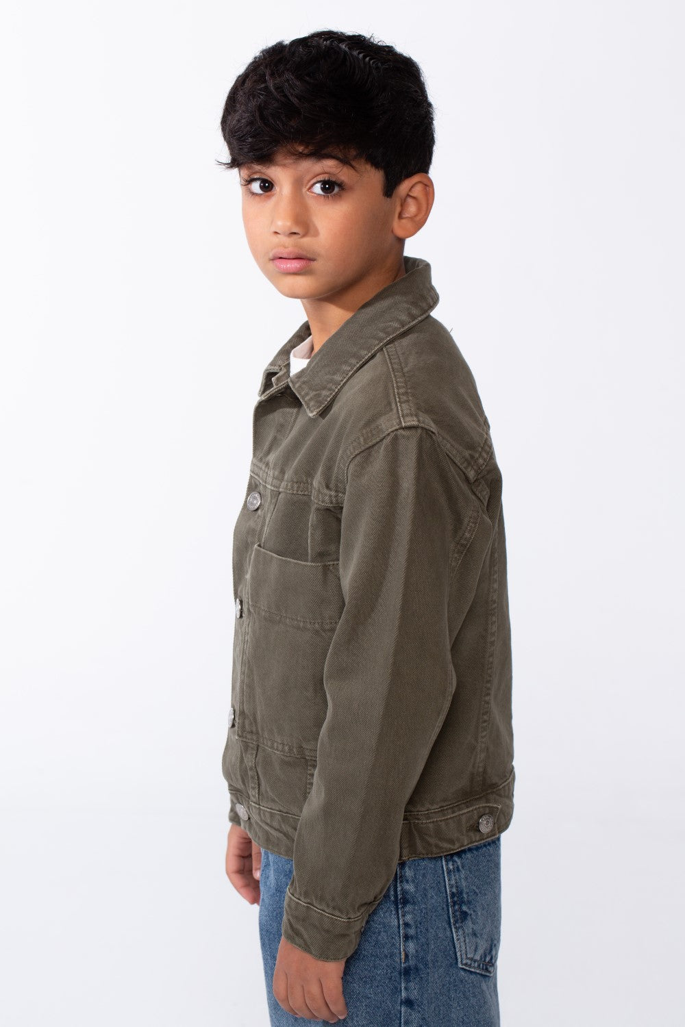 Boy’s Boxy Fit Front Pockets Denim Jeans Everyday Casual Wear Jacket