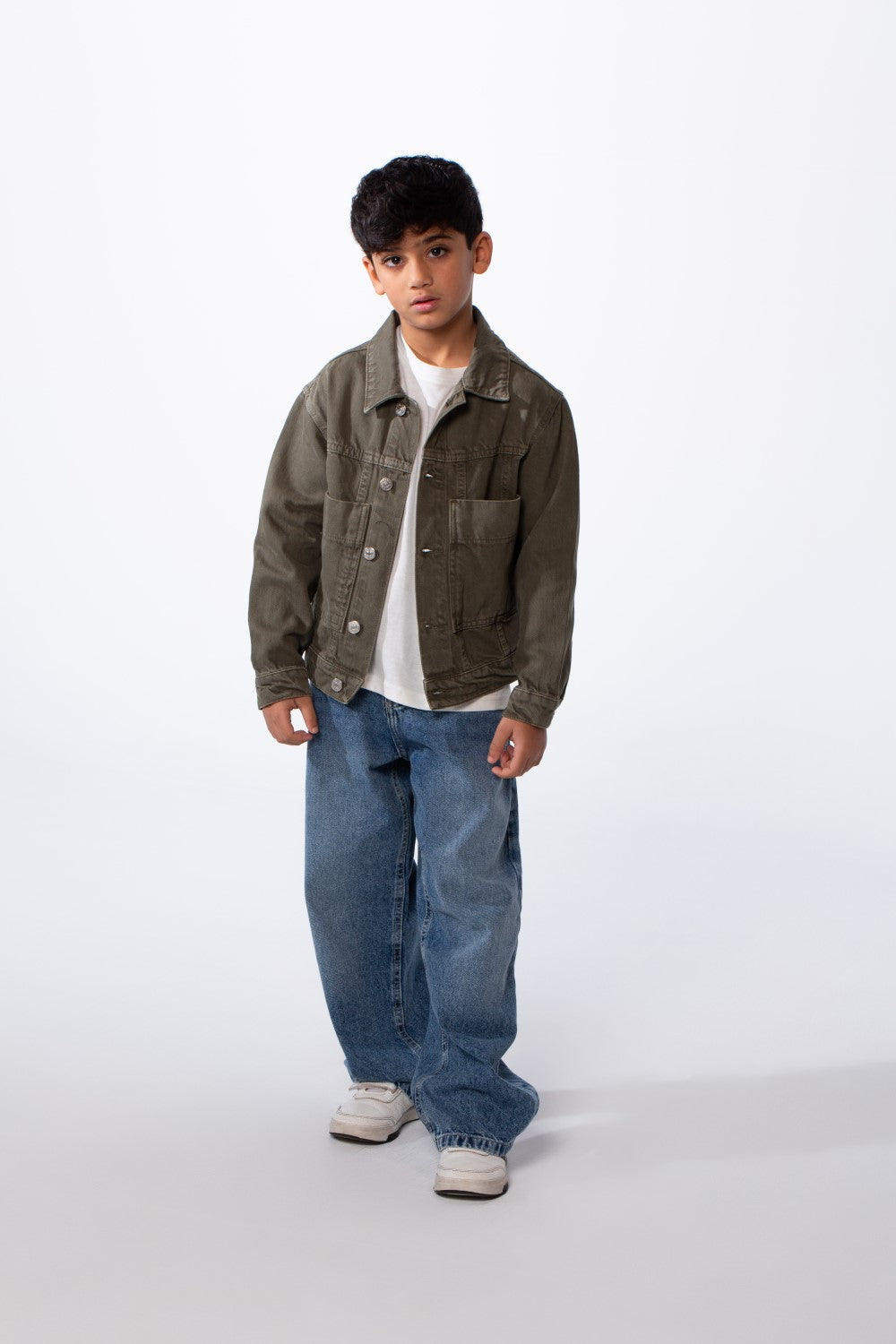 Boy’s Boxy Fit Front Pockets Denim Jeans Everyday Casual Wear Jacket