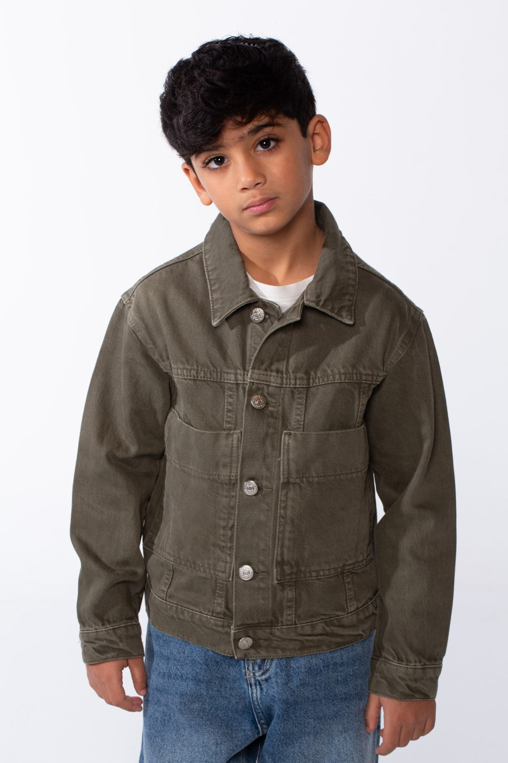 Boy’s Boxy Fit Front Pockets Denim Jeans Everyday Casual Wear Jacket