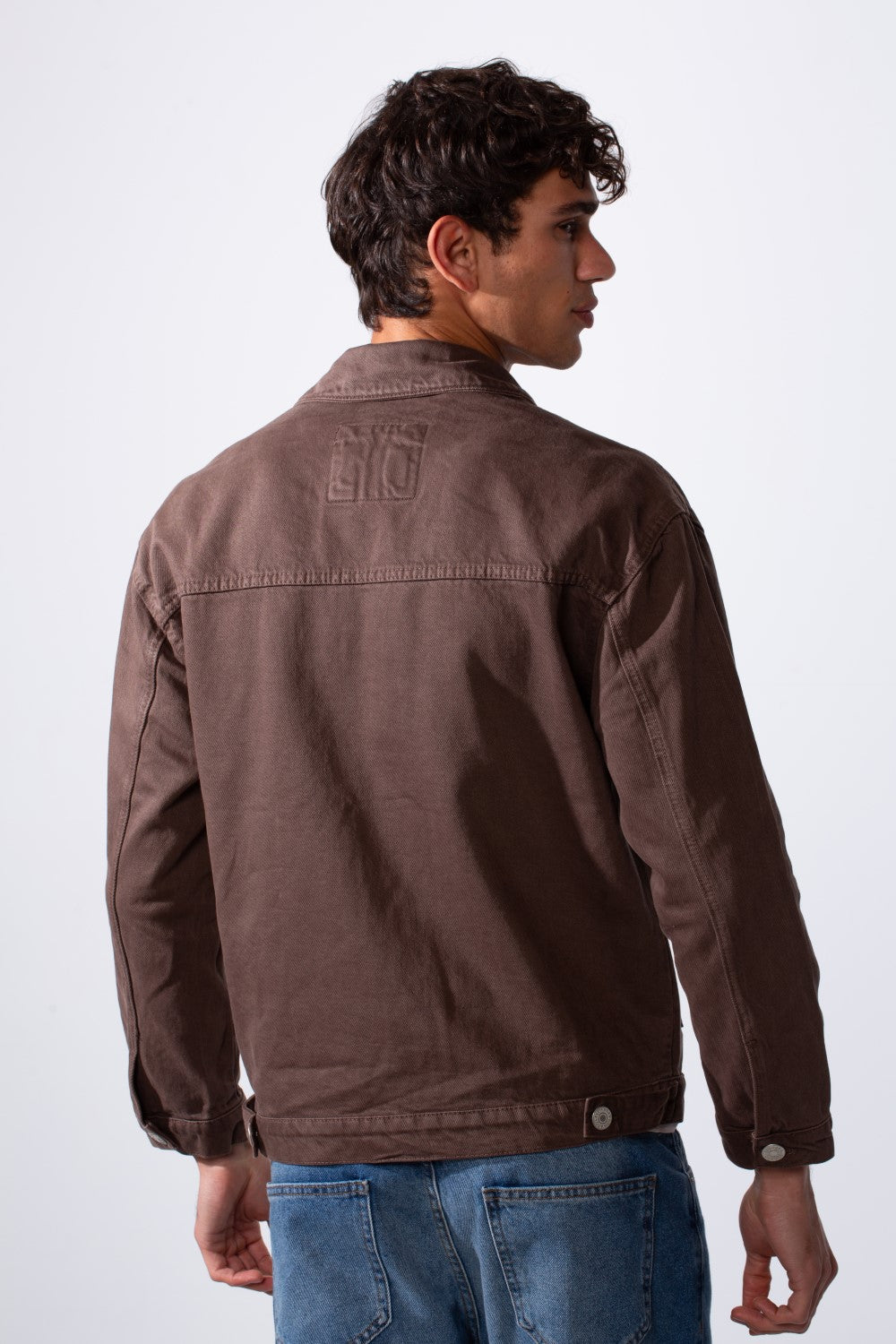 Men's Boxy Fit Jeans Denim Jacket With Pockets