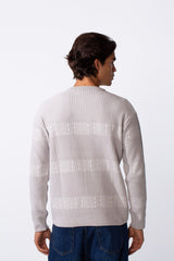 Men's Slim Fit Striped Round Neck Pullover