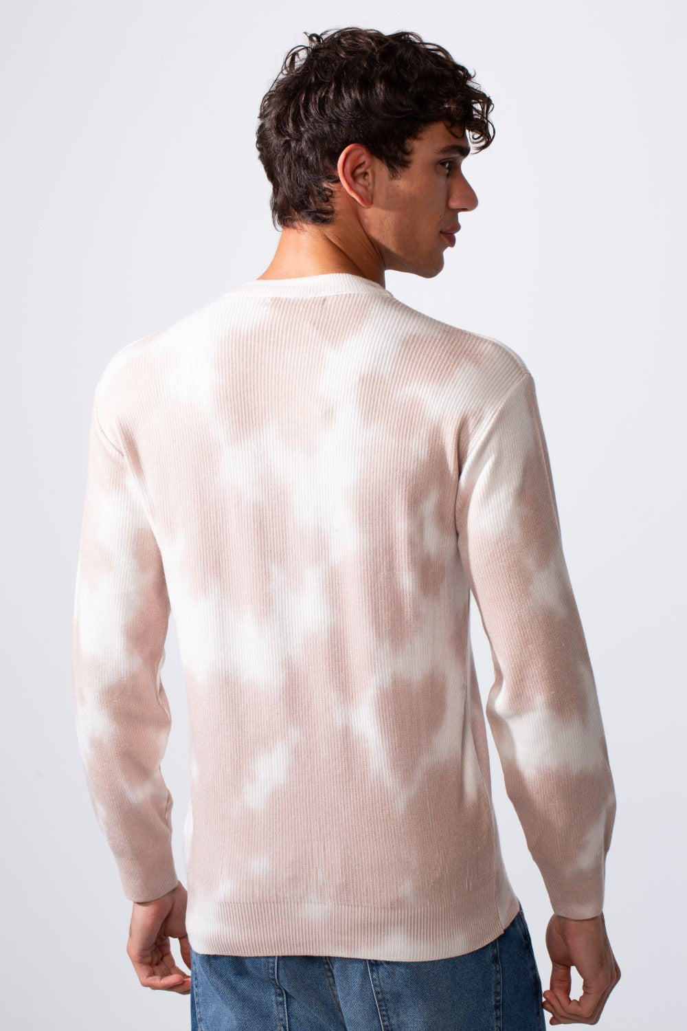 Men's Tie Dye Slim Fit Crew Neck Long Sleeve Sweatshirt
