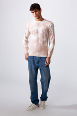 Men's Tie Dye Slim Fit Crew Neck Long Sleeve Sweatshirt