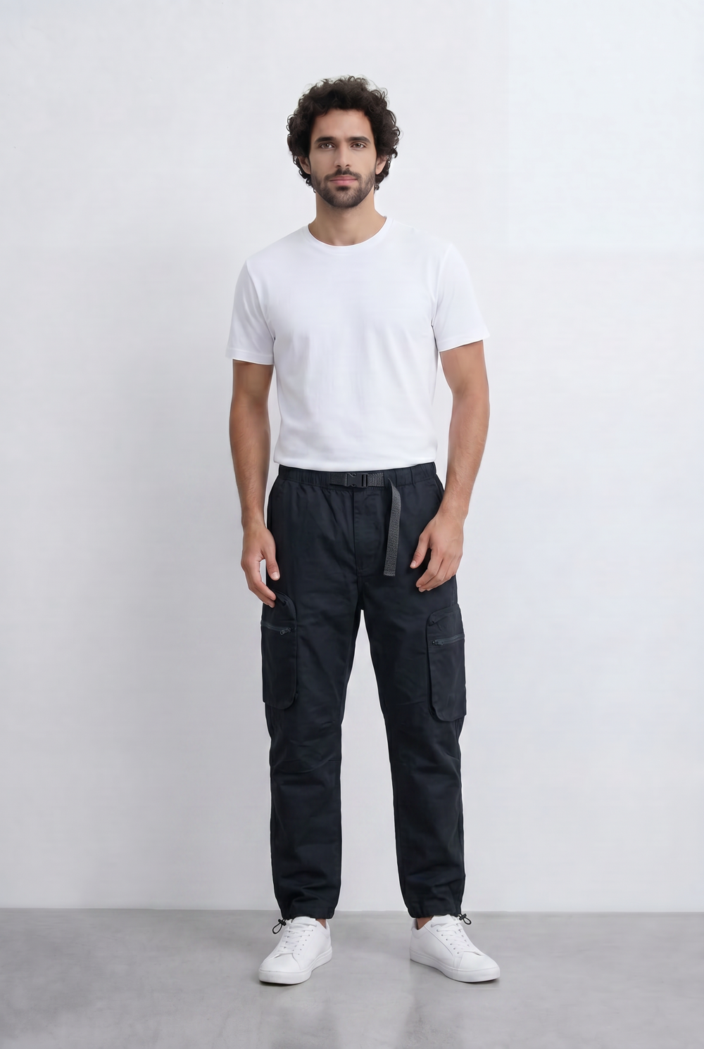 Men’s Tomato Store Sherwal Pants Utility Pocket Details Adjustable Belt Accent