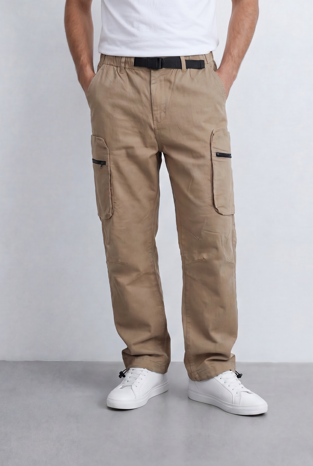 Men’s Tomato Store Sherwal Pants Utility Pocket Details Adjustable Belt Accent