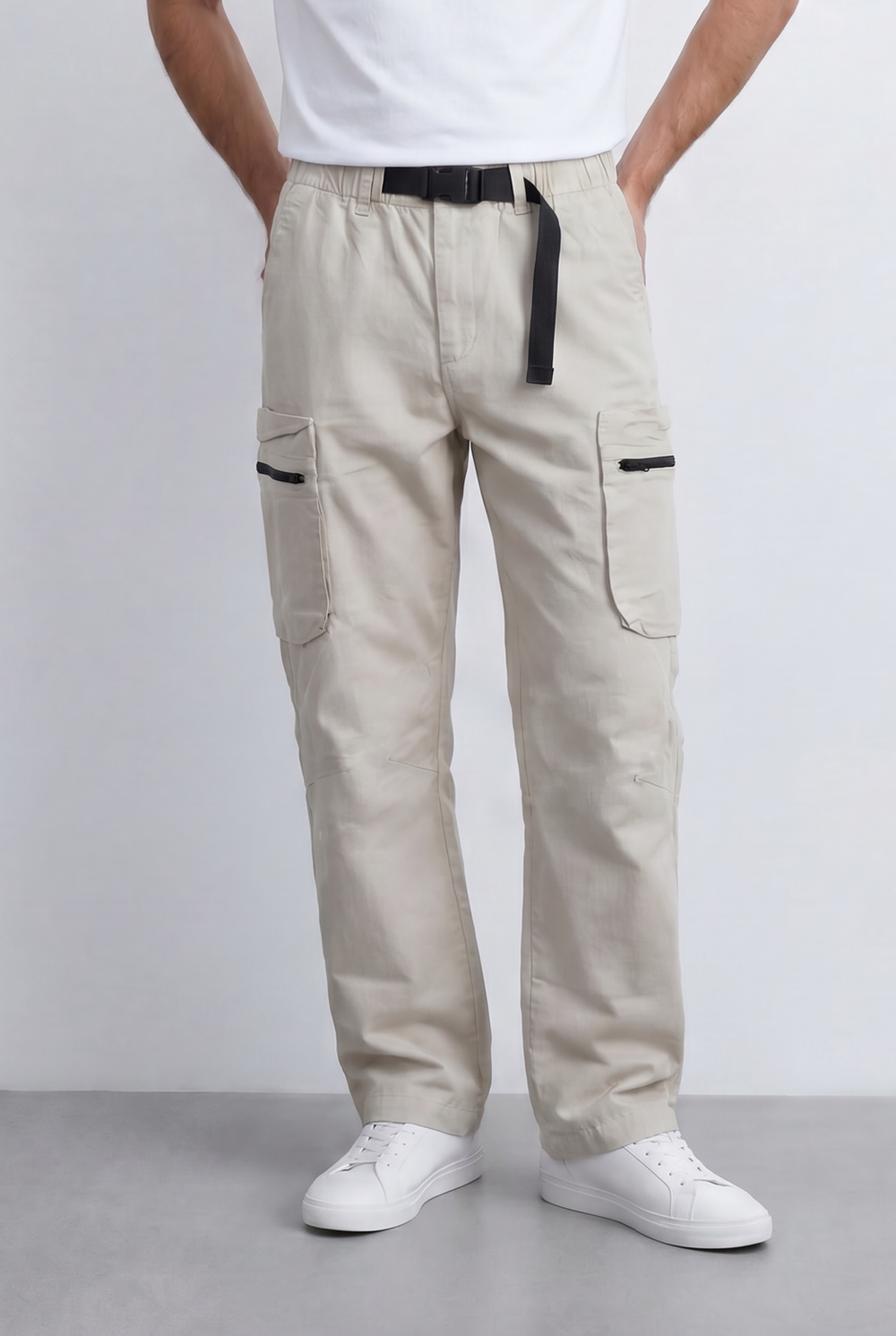 Men’s Tomato Store Sherwal Pants Utility Pocket Details Adjustable Belt Accent
