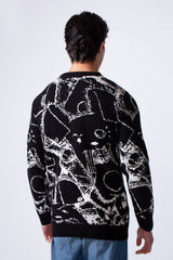 Men's Long Sleeve With Casual Print Slim Fit Crew Neck Pullover