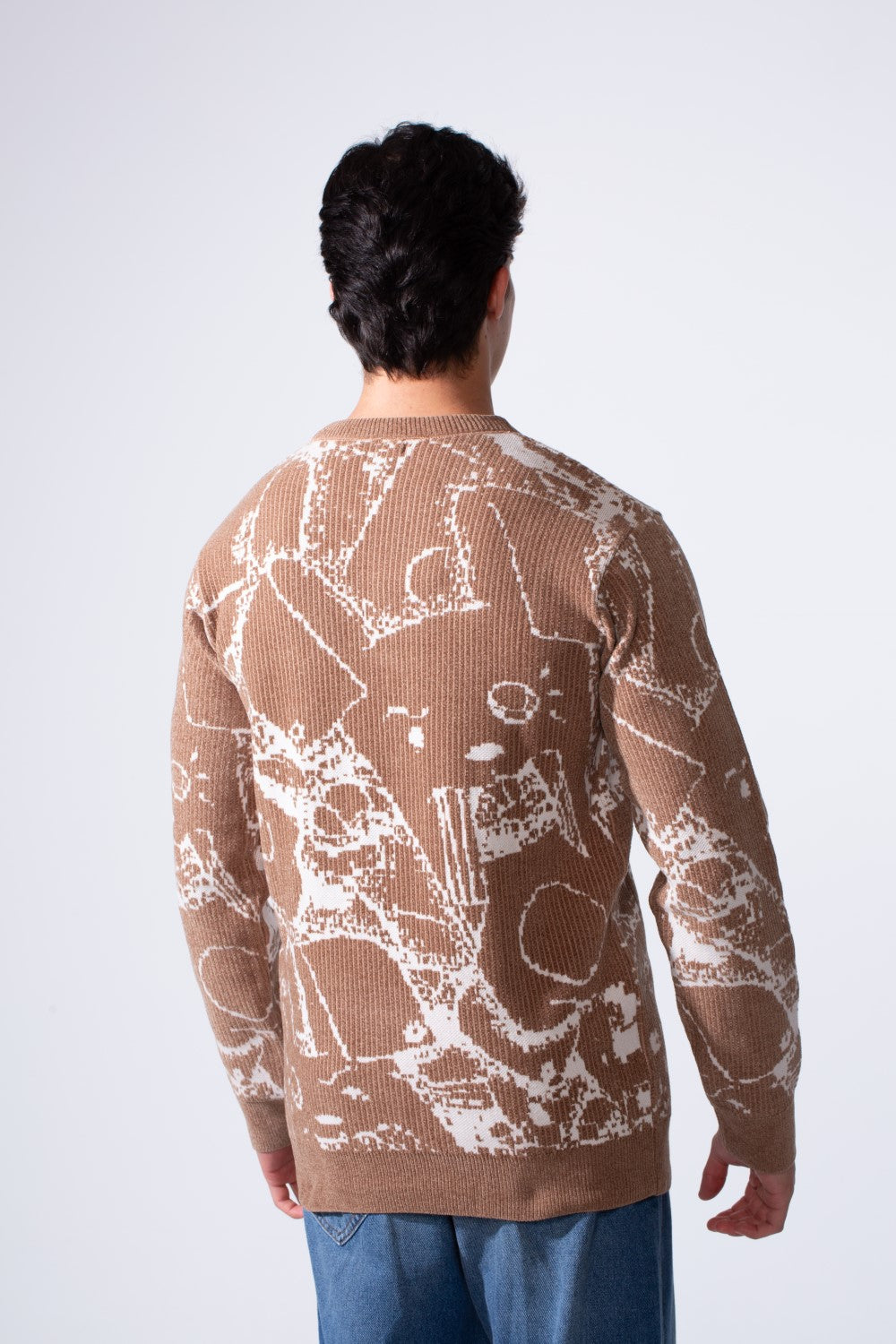 Men's Long Sleeve With Casual Print Slim Fit Crew Neck Pullover