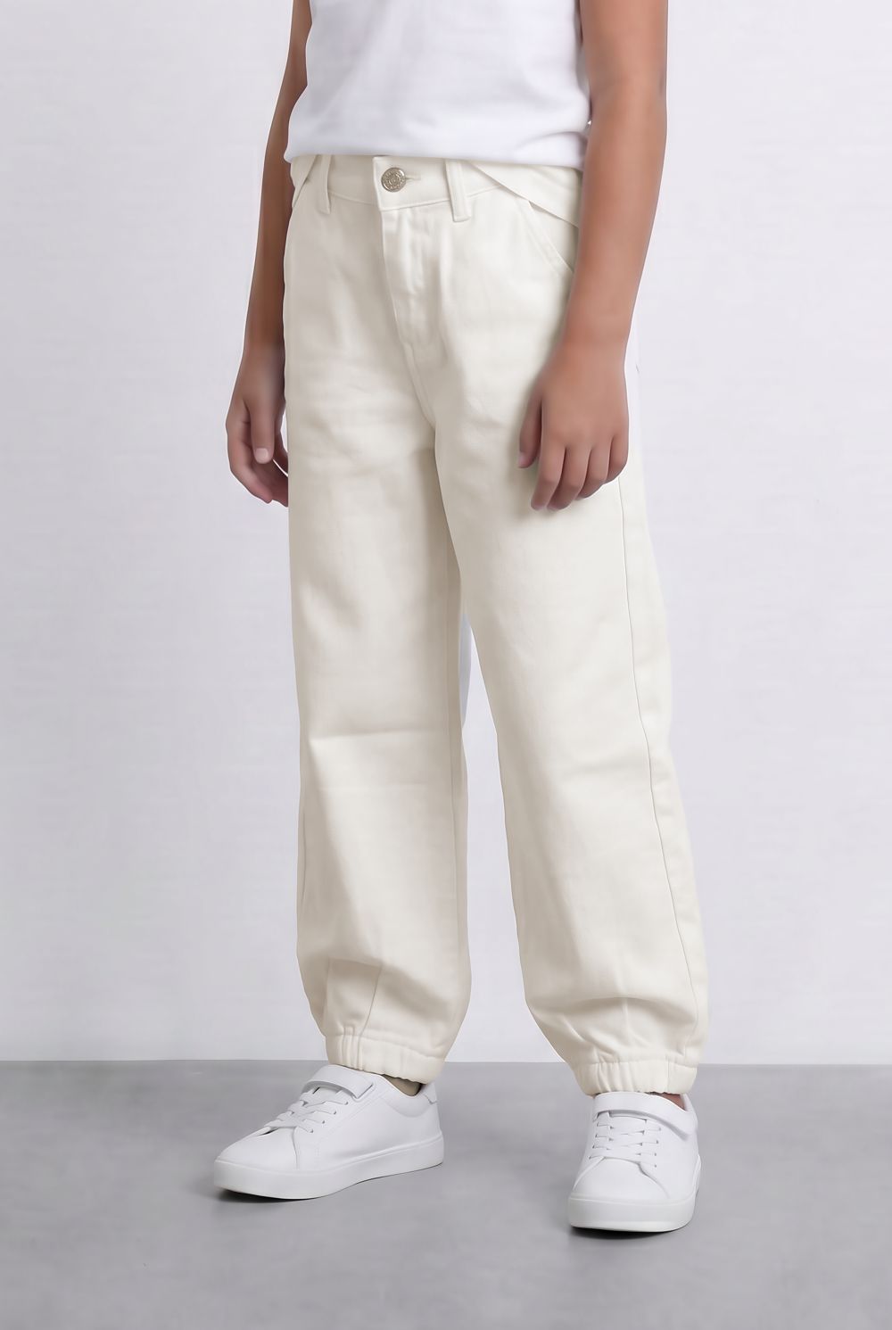 Girl's Basic Slouchy Fit Denim Jeans Casual Pants With Comfortable Relaxed Shape Tomato Store