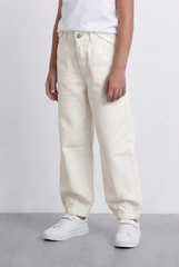 Girl's Basic Slouchy Fit Denim Jeans Casual Pants With Comfortable Relaxed Shape Tomato Store