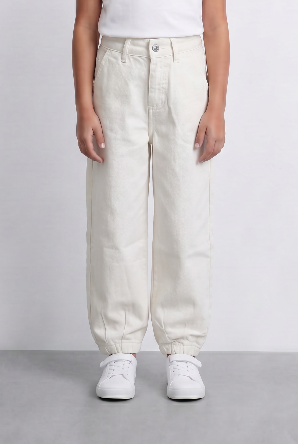Girl's Basic Slouchy Fit Denim Jeans Casual Pants With Comfortable Relaxed Shape Tomato Store