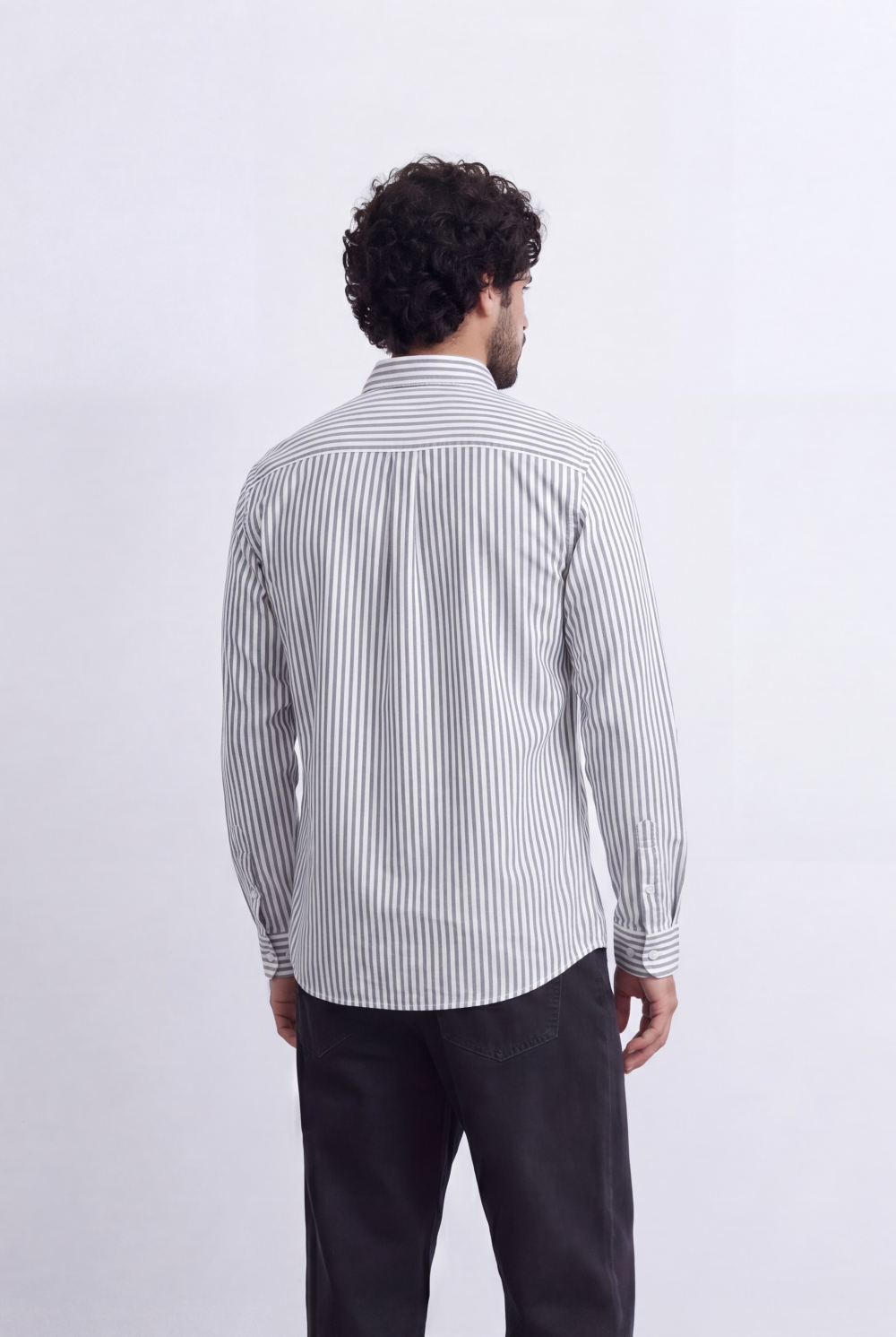 Men's Long Sleeve Vertical Striped Shirt Regular Fit for Any Occasion Tomato Store