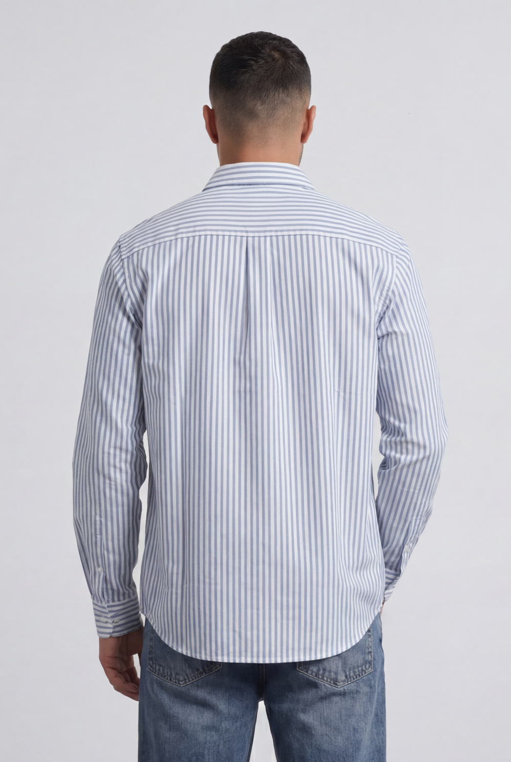 Men's Long Sleeve Vertical Striped Shirt Regular Fit for Any Occasion Tomato Store