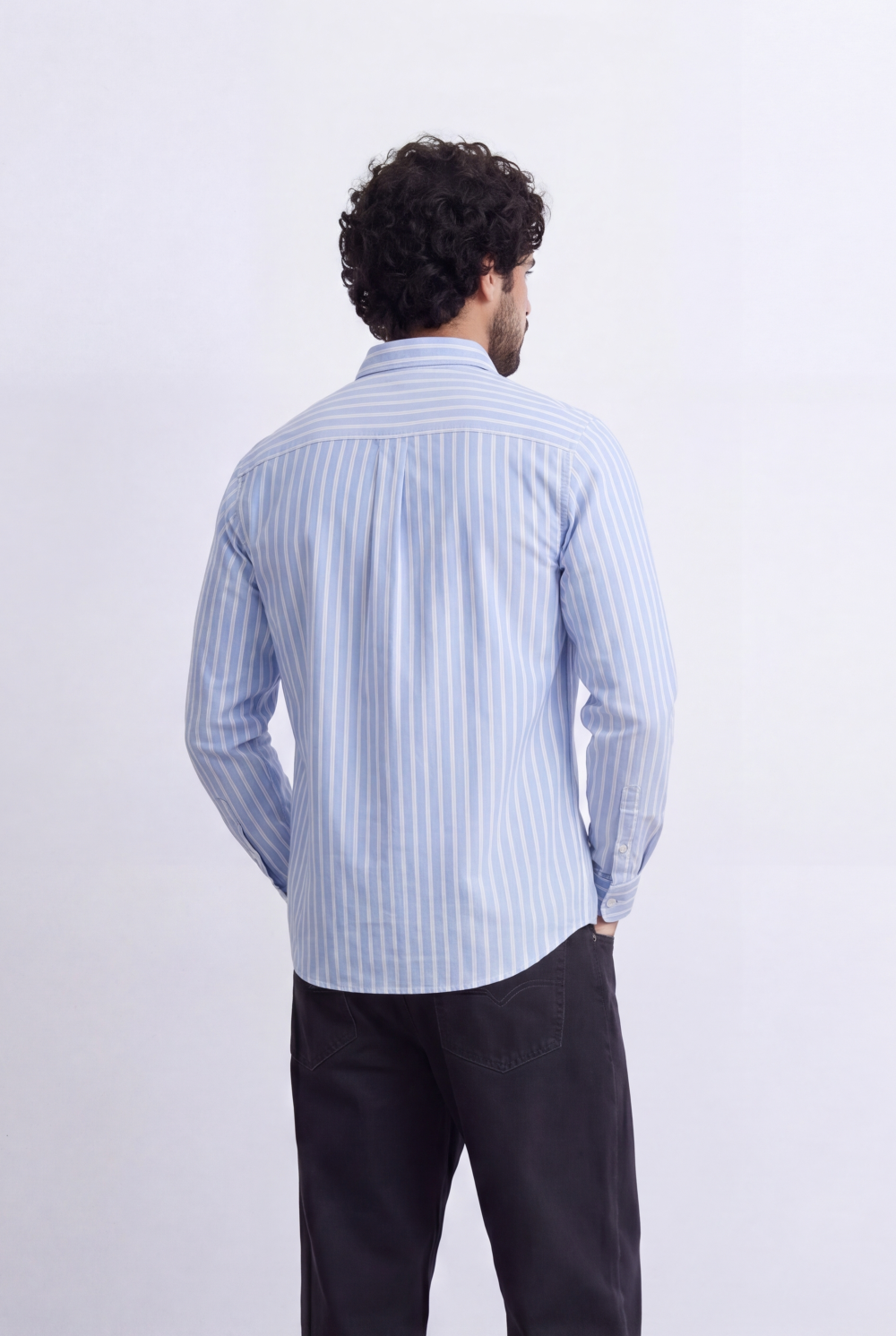 Men's Striped Regular Fit Tomato Store Shirt Lightweight Multi Stripe Pattern For A Laid-Back Smart Style