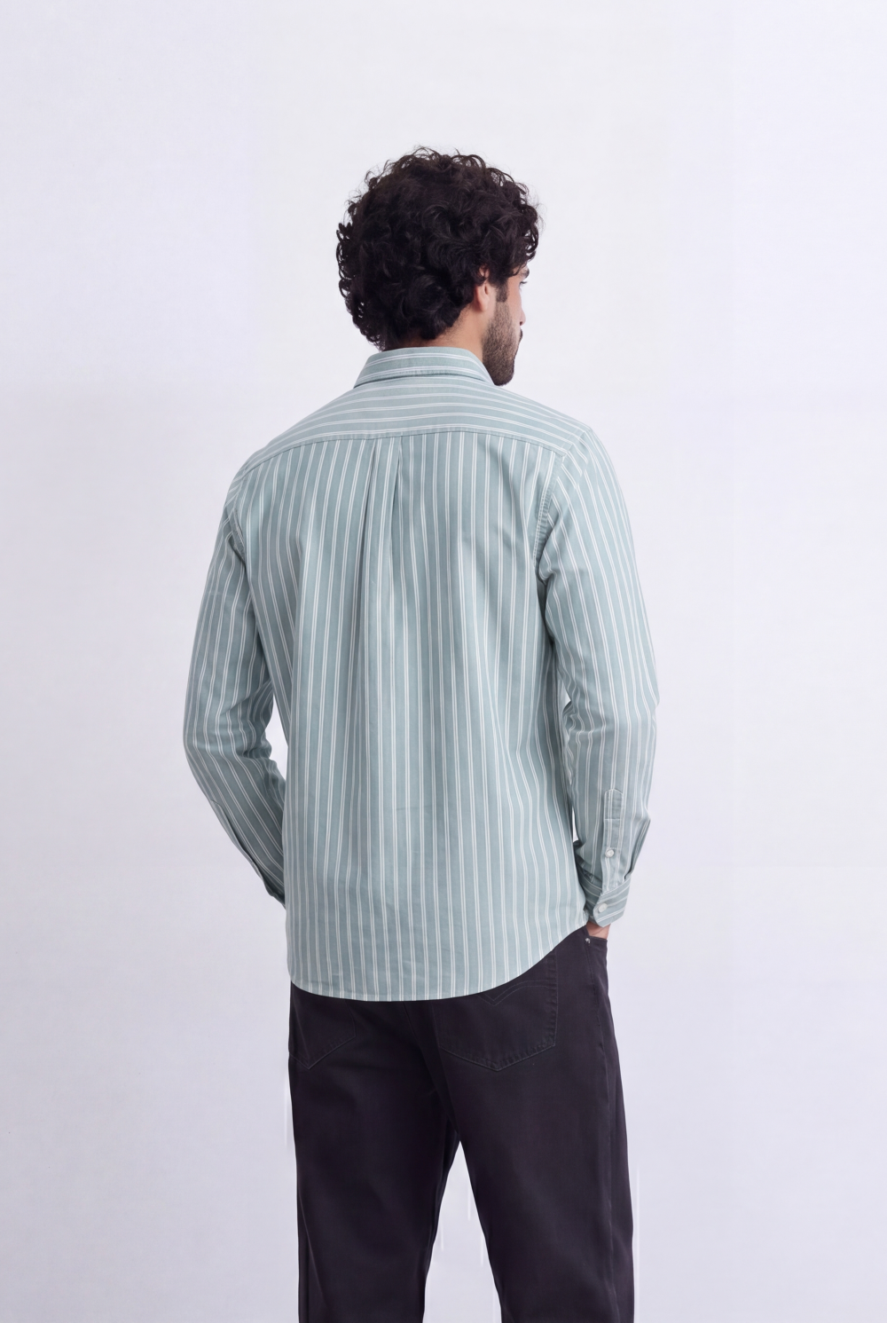 Men's Striped Regular Fit Tomato Store Shirt Lightweight Multi Stripe Pattern For A Laid-Back Smart Style