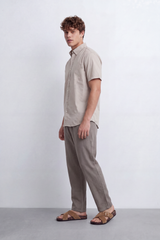 Men's Tomato Store Shirt Short Sleeve Clean Minimal Design Soft Textured Finish Regular Fit