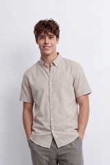 Men's Tomato Store Shirt Short Sleeve Clean Minimal Design Soft Textured Finish Regular Fit