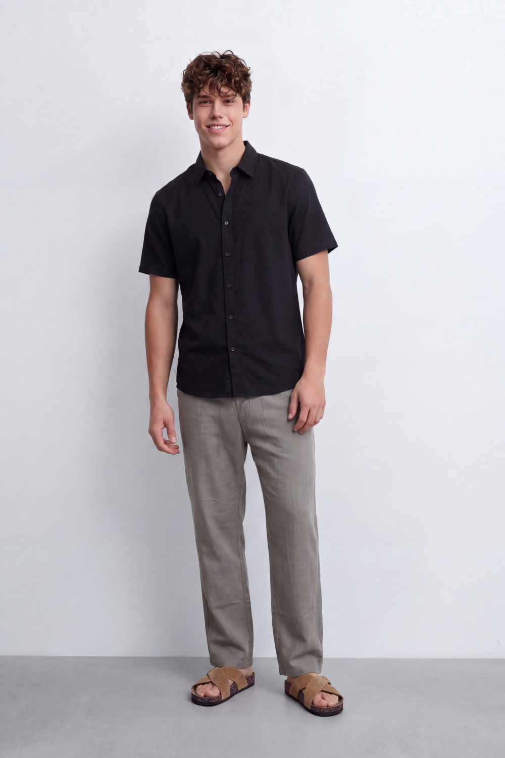Men's Tomato Store Shirt Short Sleeve Clean Minimal Design Soft Textured Finish Regular Fit