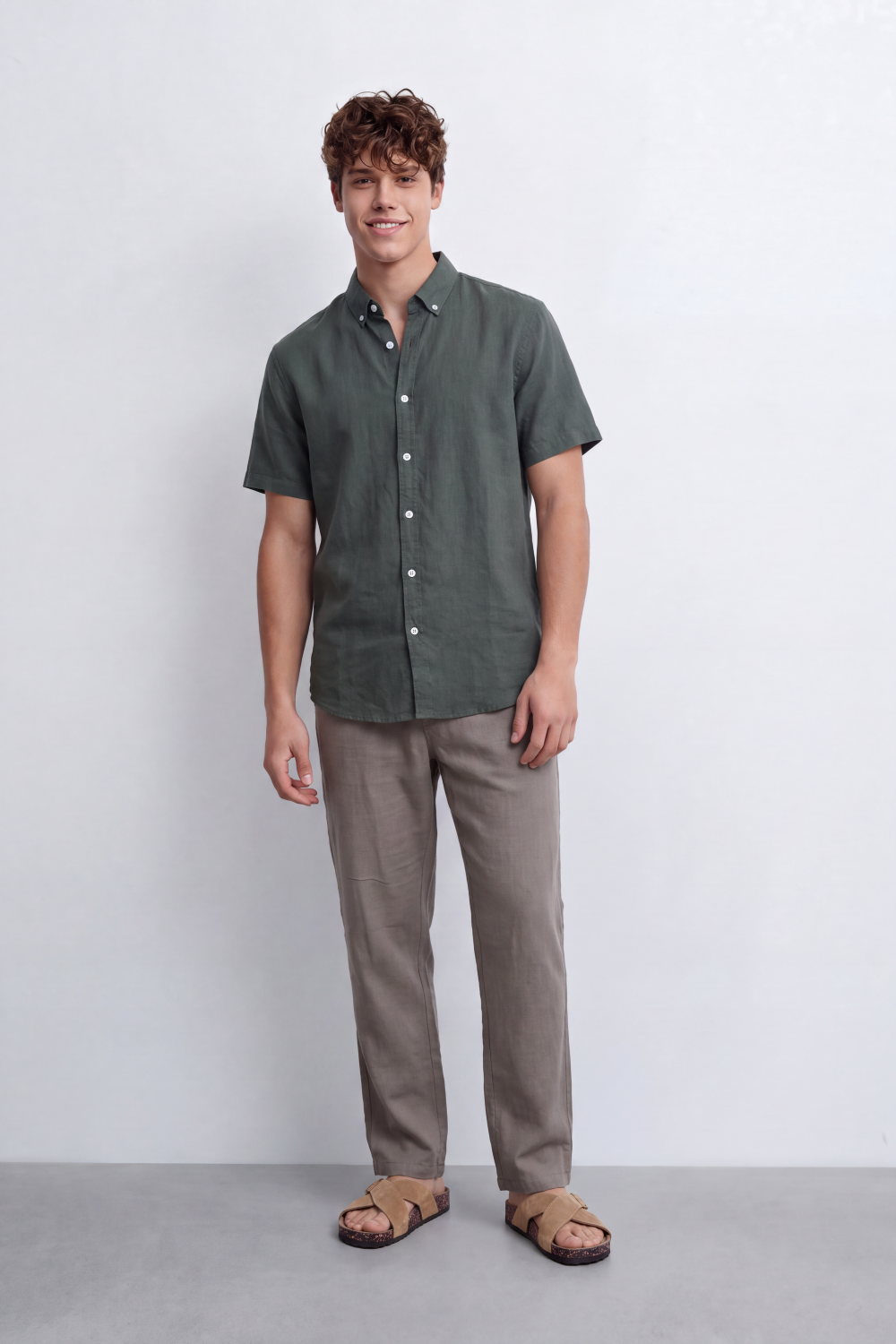 Men's Tomato Store Shirt Short Sleeve Clean Minimal Design Soft Textured Finish Regular Fit