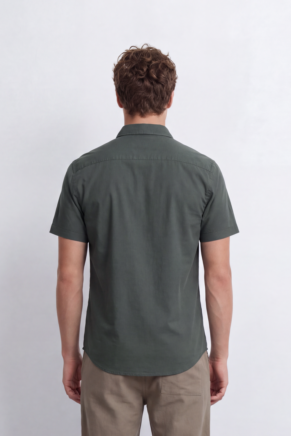 Men's Tomato Store Shirt Short Sleeve Clean Minimal Design Soft Textured Finish Regular Fit