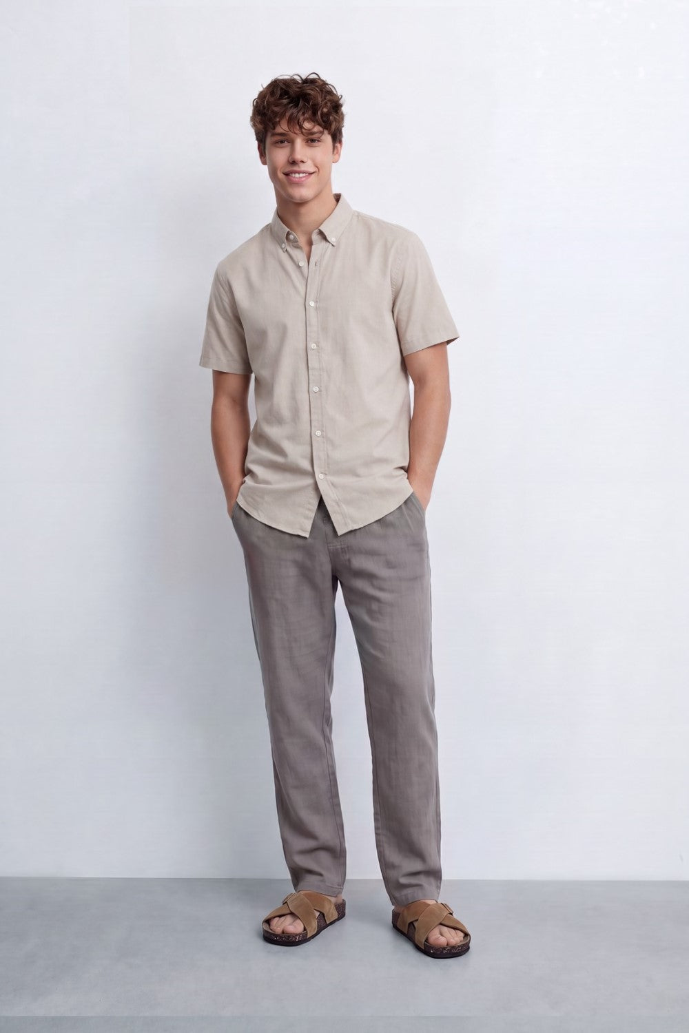 Men's Tomato Store Shirt Short Sleeve Clean Minimal Design Soft Textured Finish Regular Fit