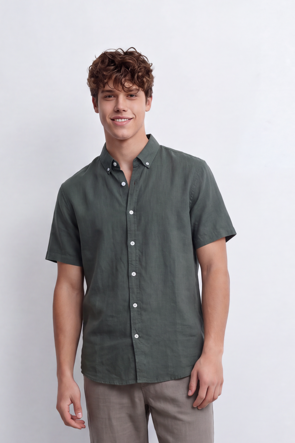 Men's Tomato Store Shirt Short Sleeve Clean Minimal Design Soft Textured Finish Regular Fit