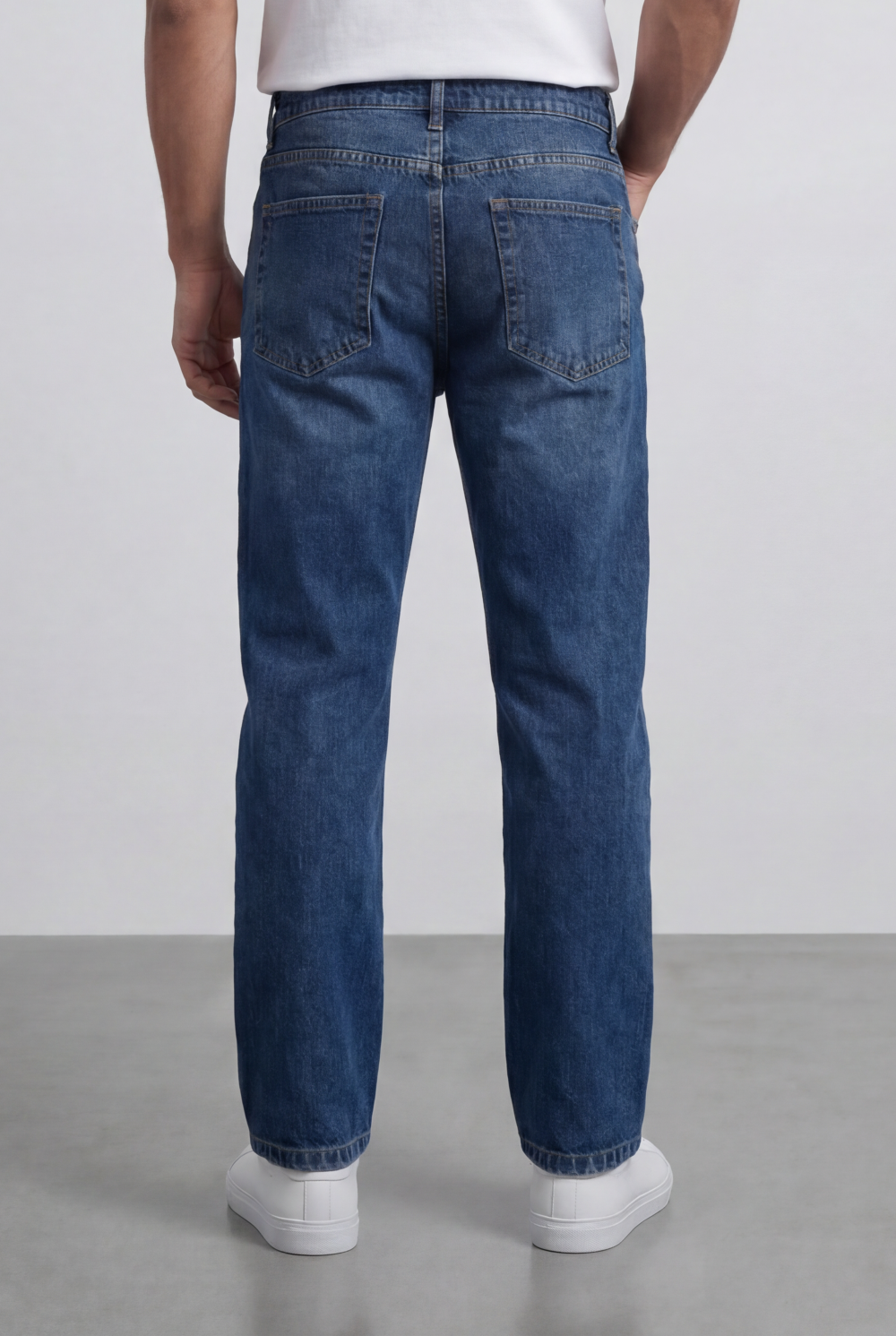 Men’s Tomato Store Light Vintage Wash Denim Essential Clean Five Pocket Design Pants