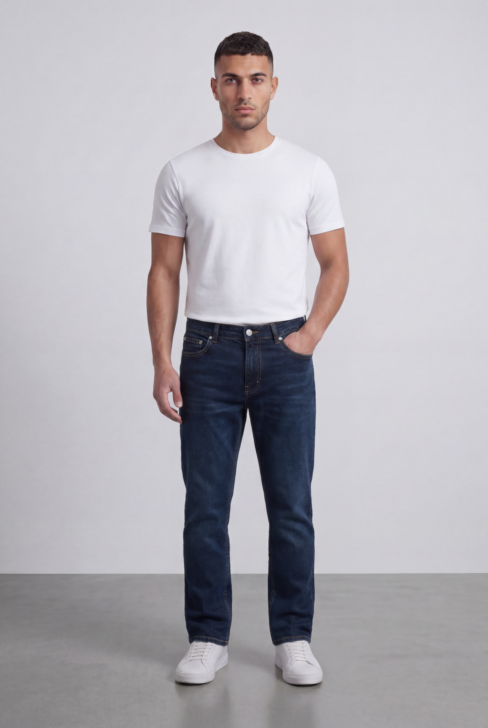 Men’s Tomato Store Used Denim Jeans Pants Belt Loops Button Closure Zip Fly Slim Fit