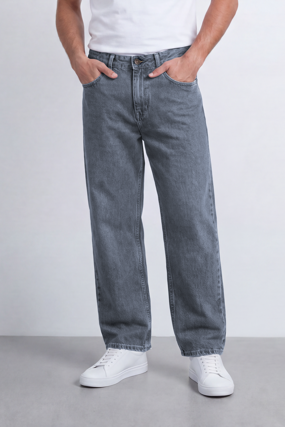 Men's Tomato Store Wide Leg Denim Jeans Pants With Five Pocket Styling