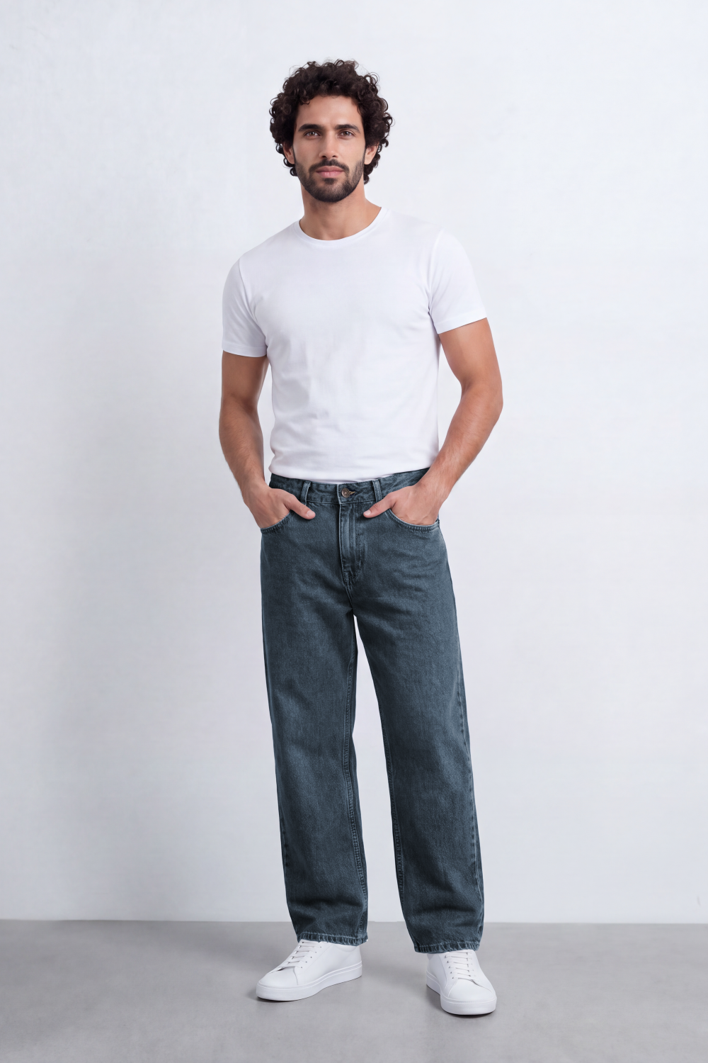 Men's Tomato Store Wide Leg Denim Jeans Pants With Five Pocket Styling