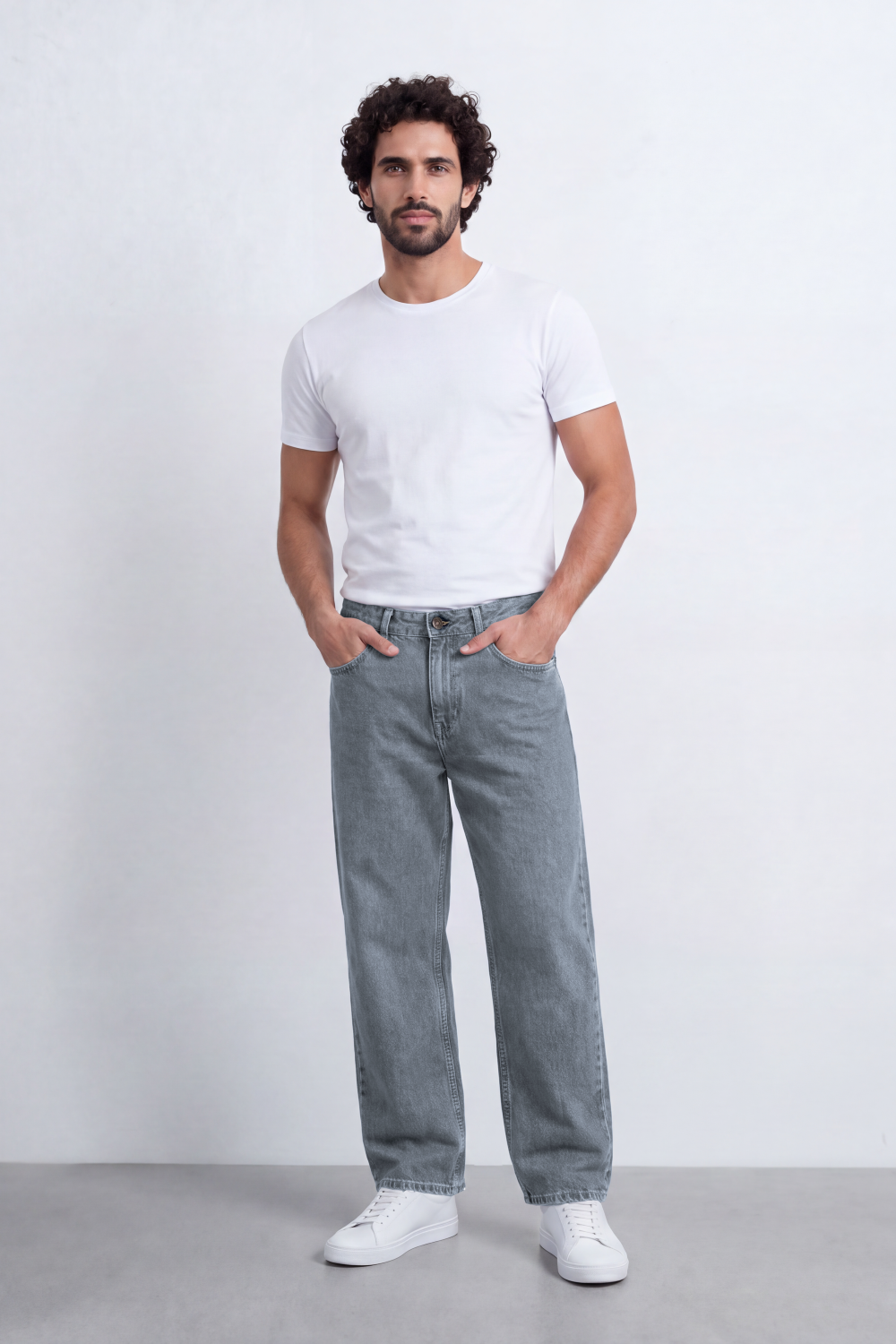 Men's Tomato Store Wide Leg Denim Jeans Pants With Five Pocket Styling