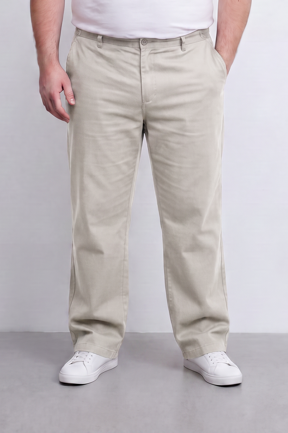 Men's Tomato Store Twill Pants Clean Tailored Waist Side Pocket Detail Big Size