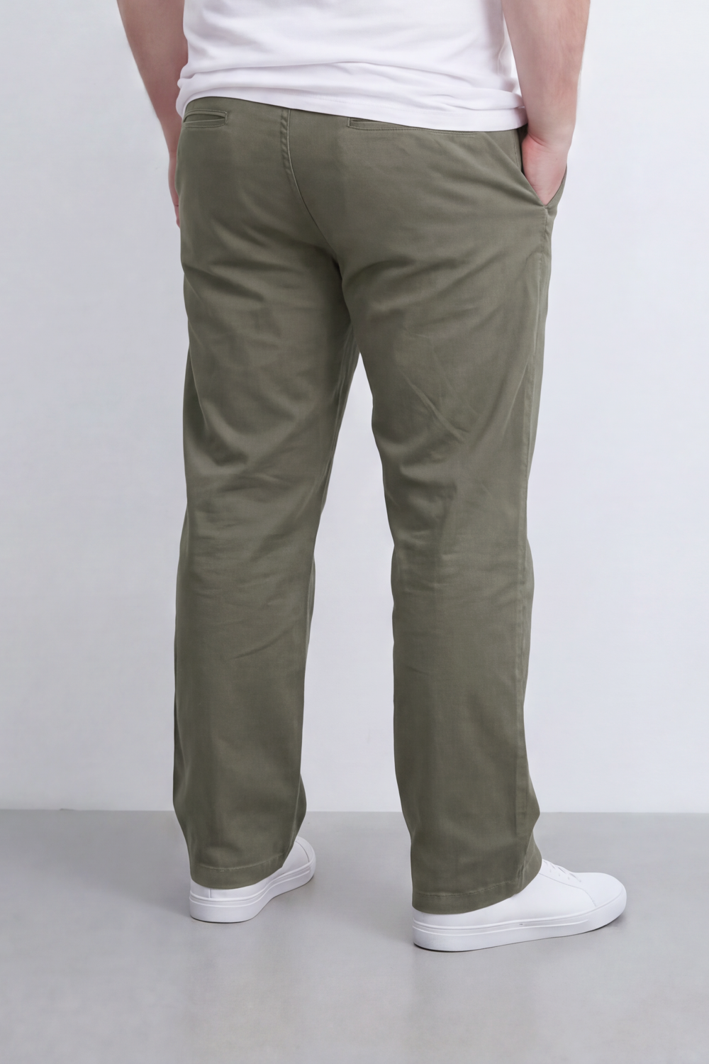 Men's Tomato Store Twill Pants Clean Tailored Waist Side Pocket Detail Big Size