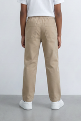 Boy's Gabardine Sherwal Cargo Pants Elastic Drawstring Waist Casual Smart Style Tomato Store