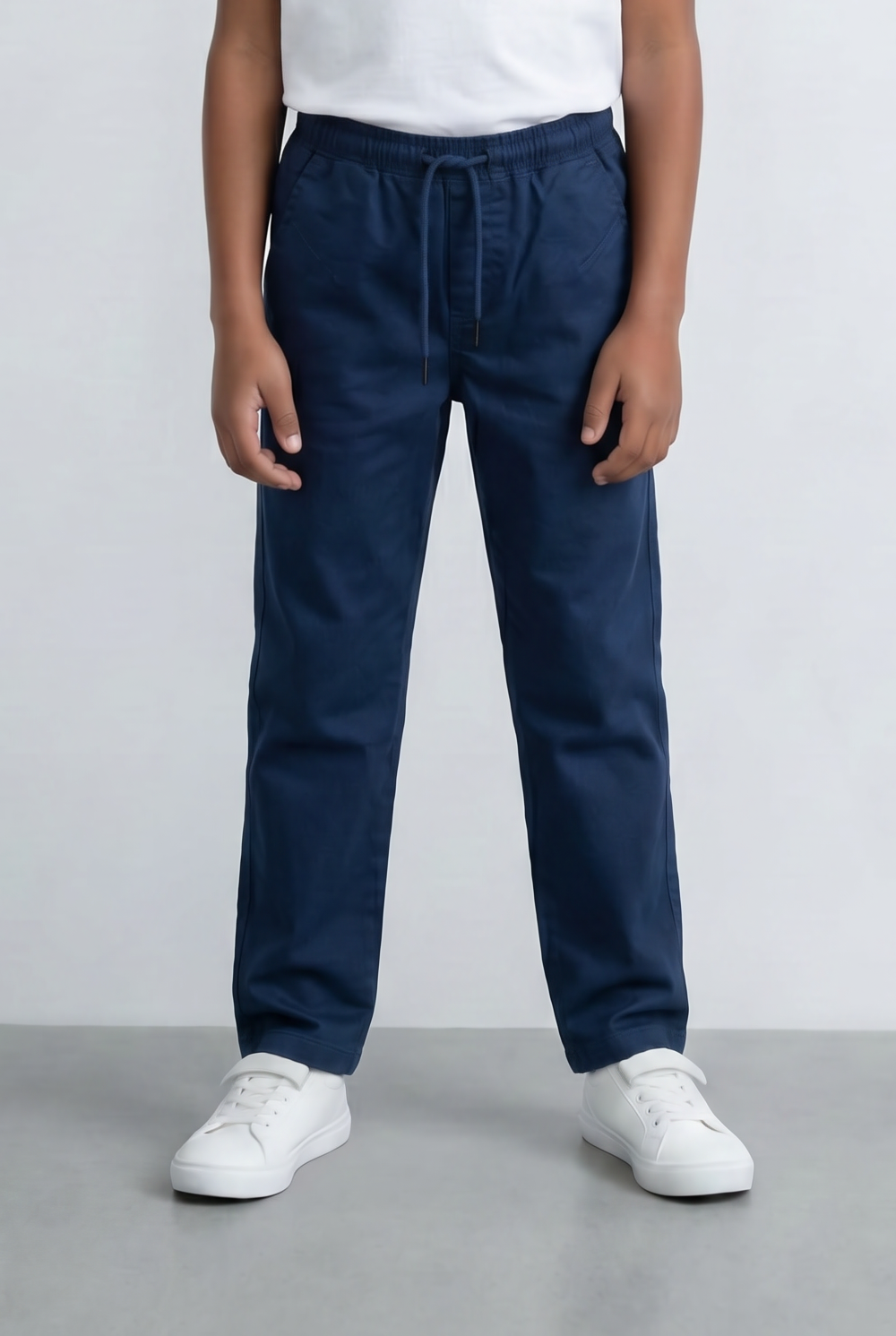 Boy's Gabardine Sherwal Cargo Pants Elastic Drawstring Waist Casual Smart Style Tomato Store