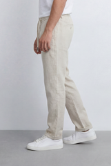 Men’s Tomato Store Linen Blend Pants Featuring An Elastic Drawstring Waist Regular Fit