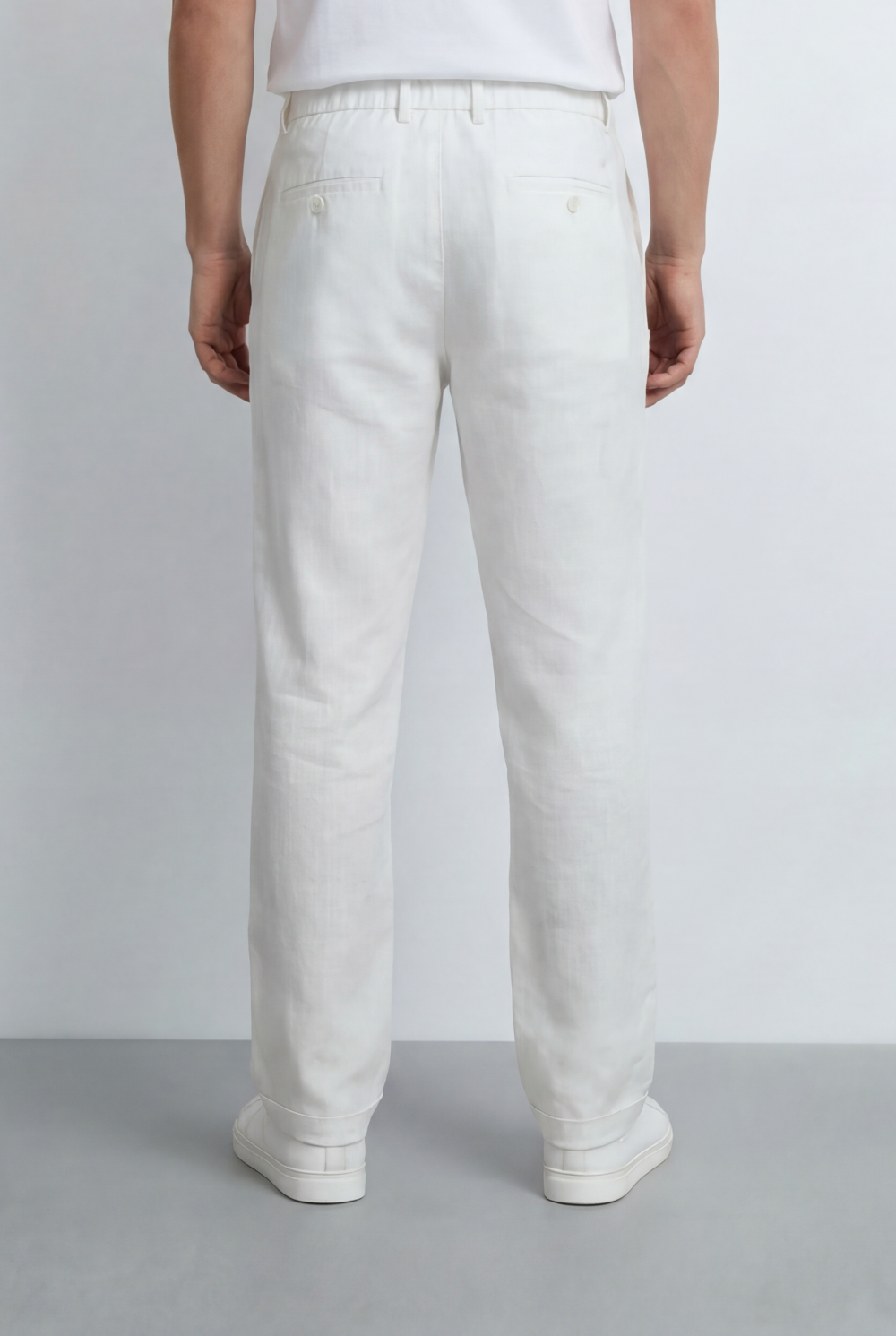 Men’s Tomato Store Linen Blend Pants Featuring An Elastic Drawstring Waist Regular Fit