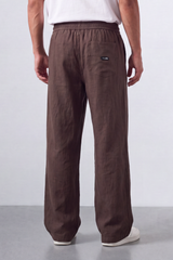 Men’s Tomato Store Easy Drape Linen Pants Wrinkled Slub Grain Gives Wide Leg Relaxed Resort Feel